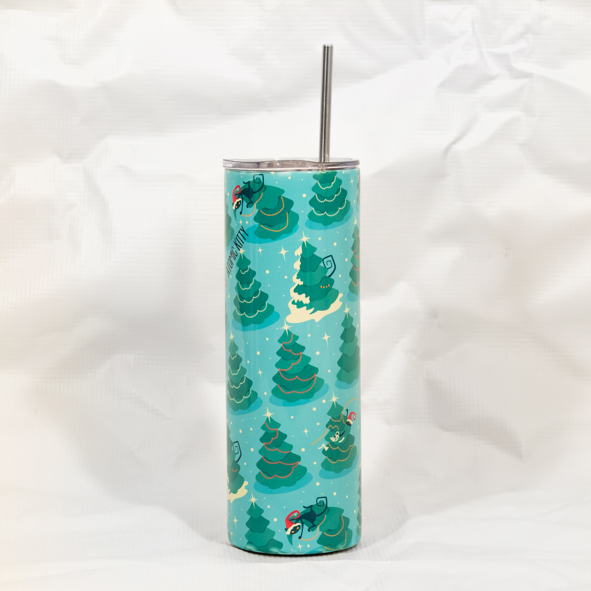 Winter Kitty Trees Tumbler - 20 oz